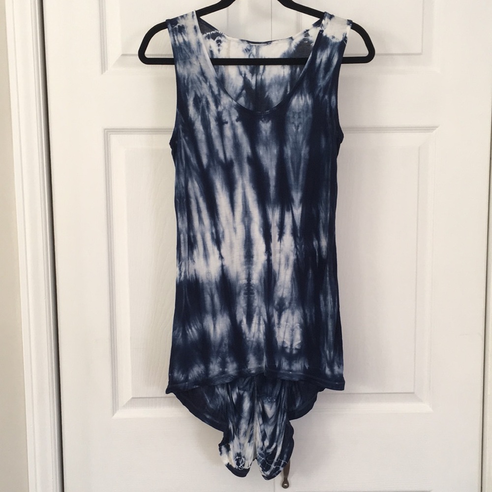 Tie dye boho hi-low tank top
